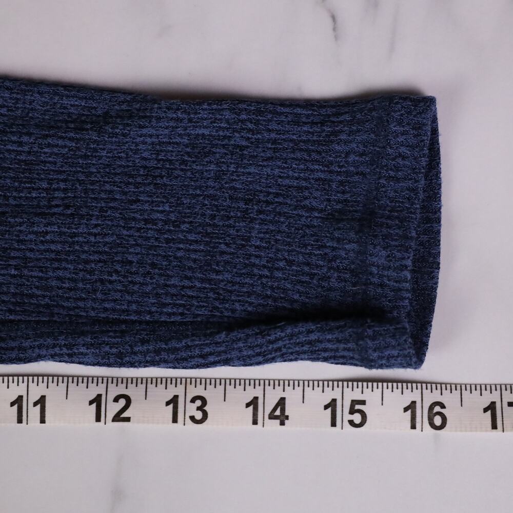Rag & Bone Jean Shirt Womens L Marled Blue Amelie Long Sleeve Ribbed Soft Dolman - Picture 7 of 11